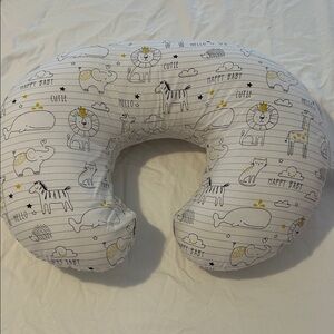 Boppy Nursing Pillow with the animal prints cover